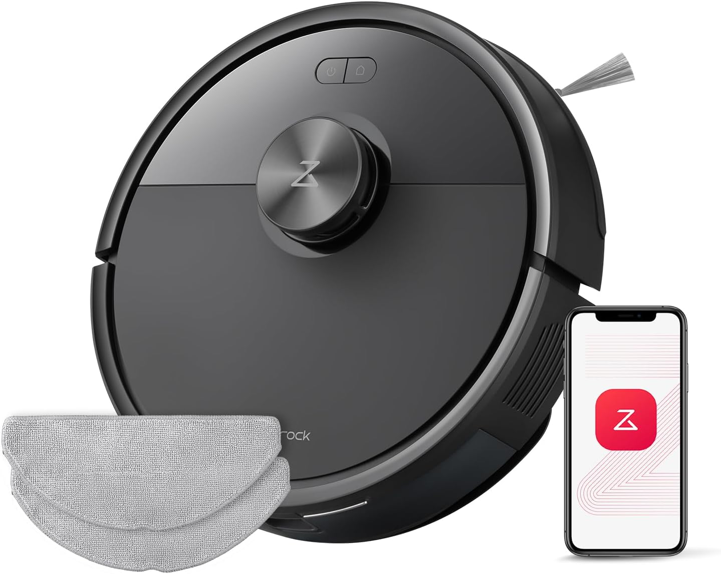 Roborock Q7 M5 Robot Vacuum 10000Pa Suction LiDAR Navigation 2-in-1 Vacuum Mop App Control Pet Hair Carpet 150min Runtime Black