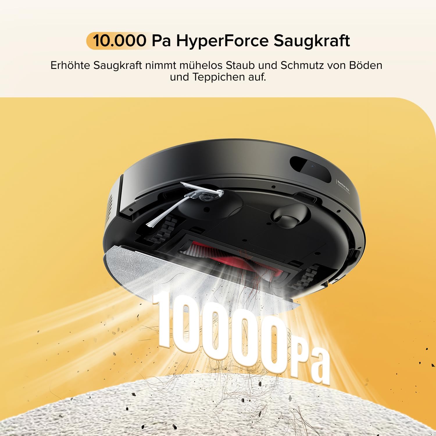 Roborock Q7 M5 Robot Vacuum 10000Pa Suction LiDAR Navigation 2-in-1 Vacuum Mop App Control Pet Hair Carpet 150min Runtime Black