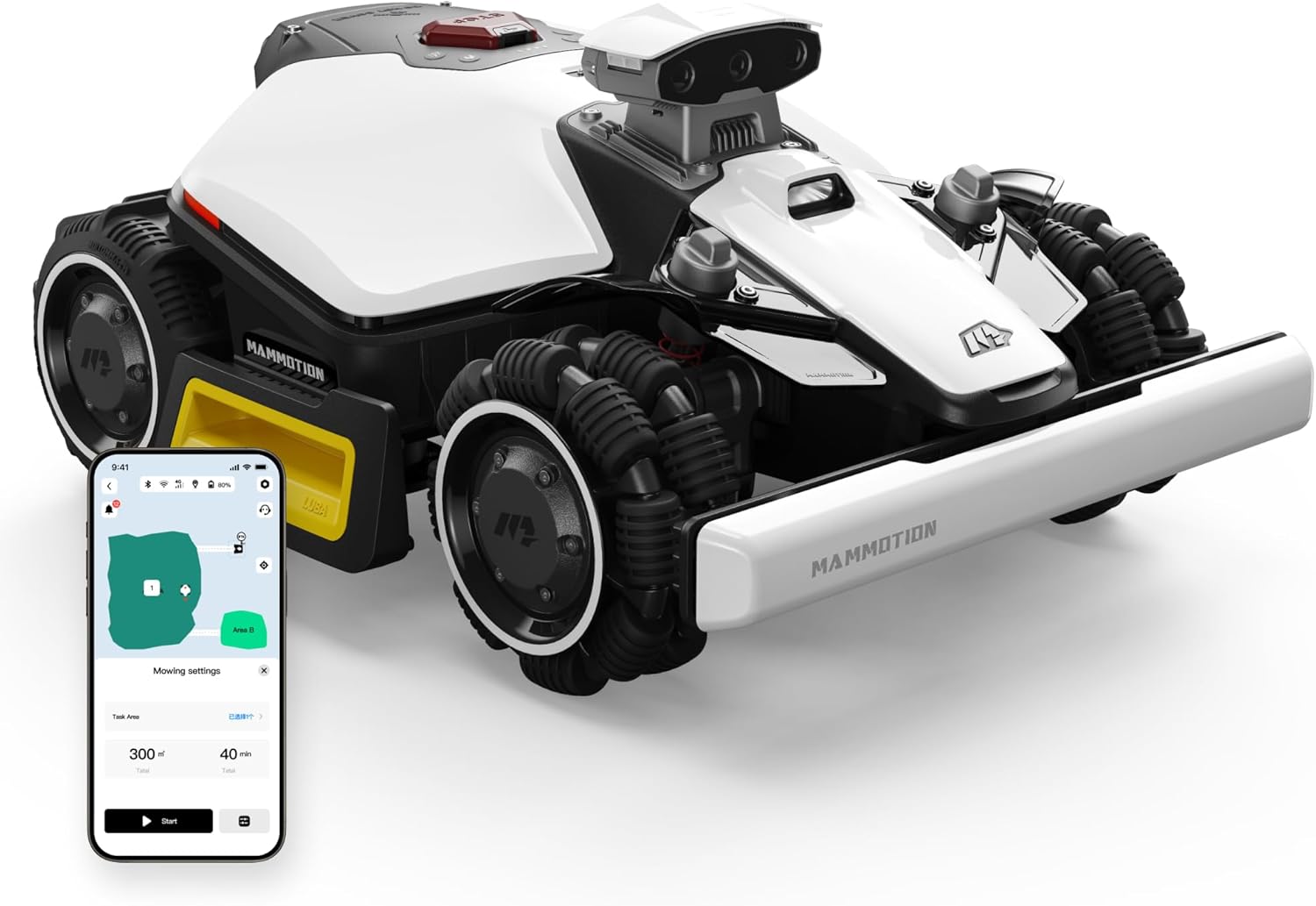 MAMMOTION LUBA Mini 2 AWD 1000 Robotic Lawnmower without Boundary Cable